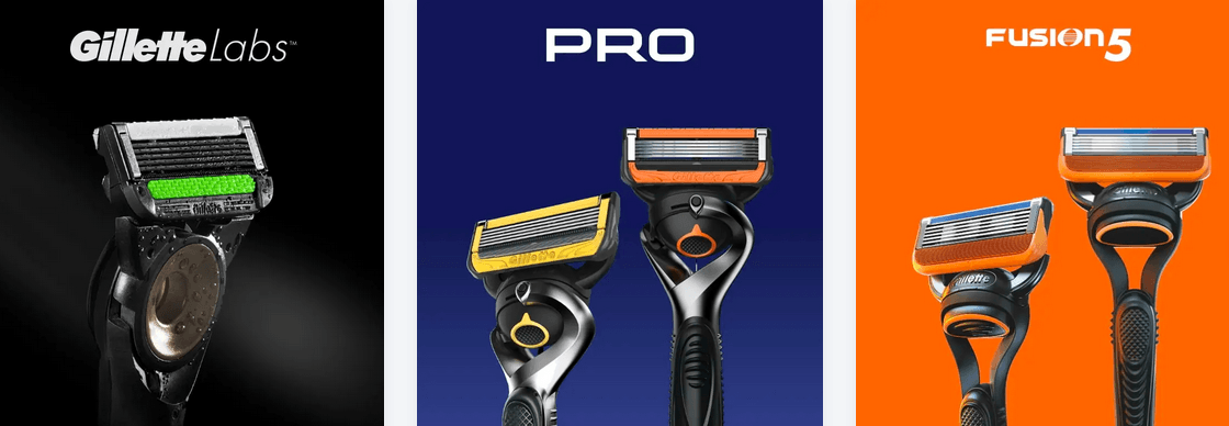 Gillette Pro und Fusion 5 im Online-Shop