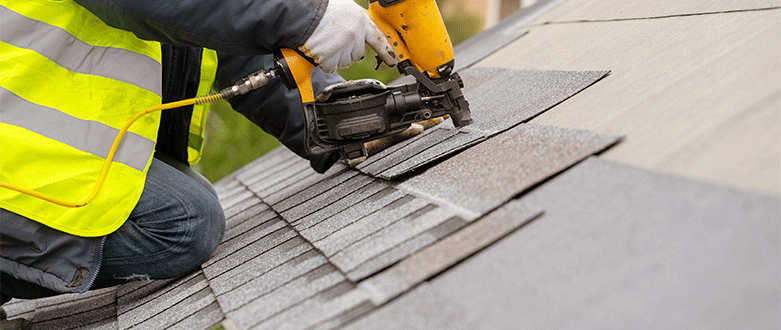 Person doing roofing work