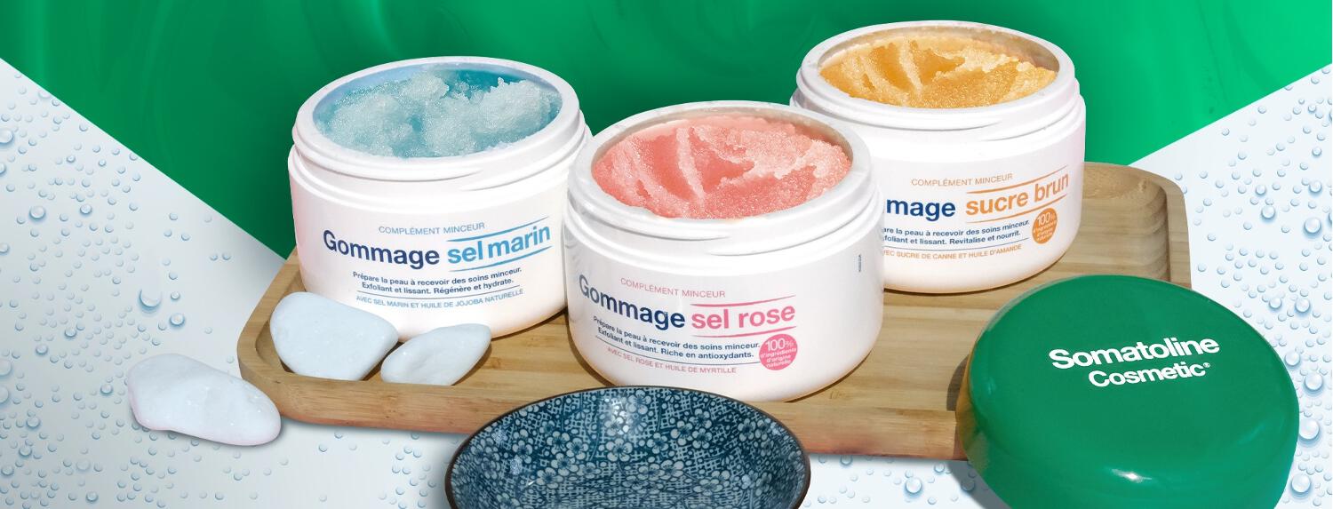 Trois pots de gommage Somatoline Cosmetic