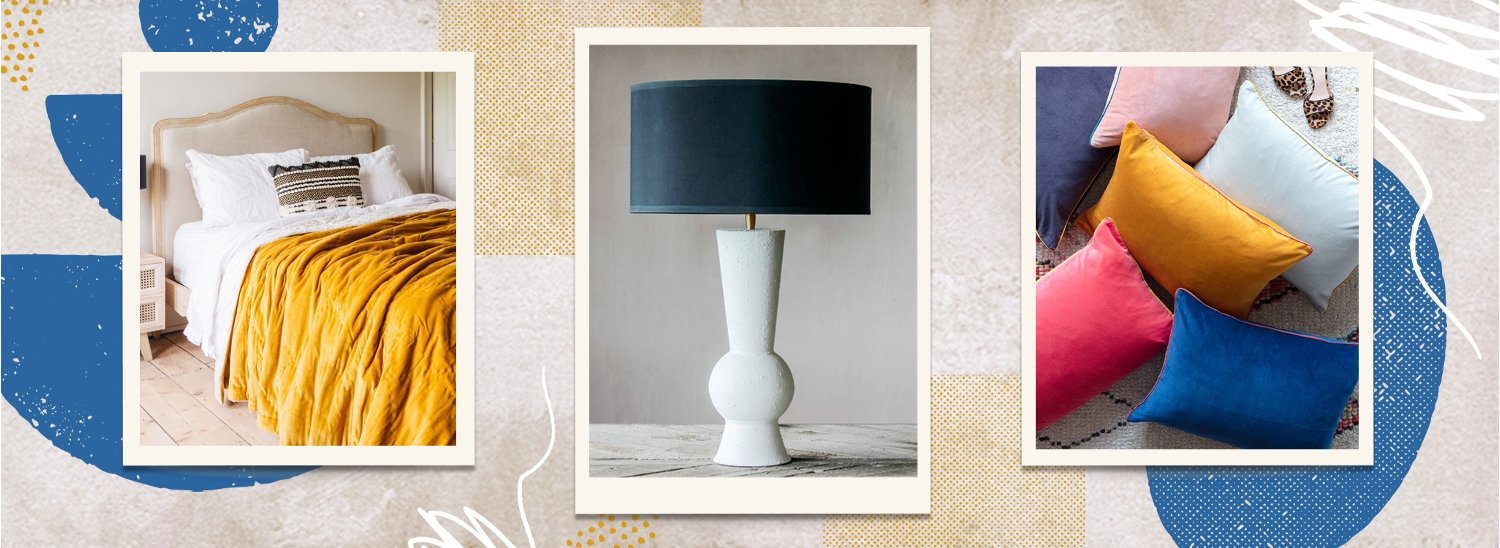 Graham and Green discount codes banner - bedding, lamp and cushions