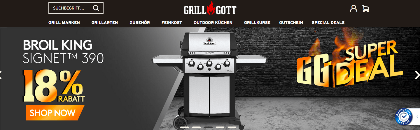 Grillgott Angebot zum Saisonende mit reduziertem Grill