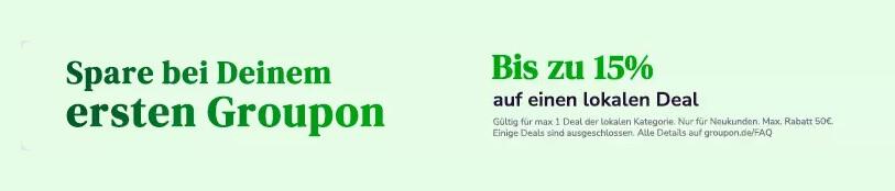 Bis zu 15 % Groupon Neukunden-Gutschein