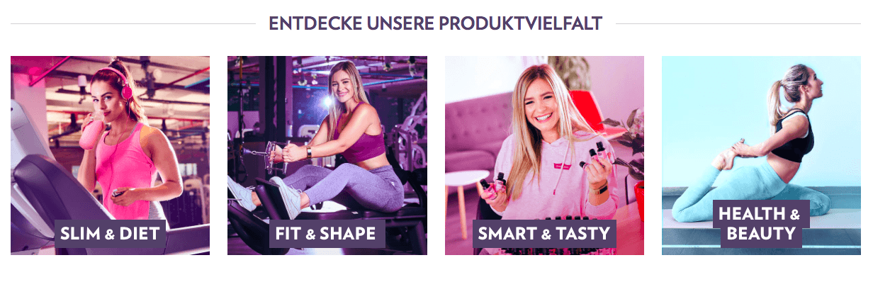 Online-Shop von Gymqueen mit großer Produktvielfalt für deine Fitness-Ziele