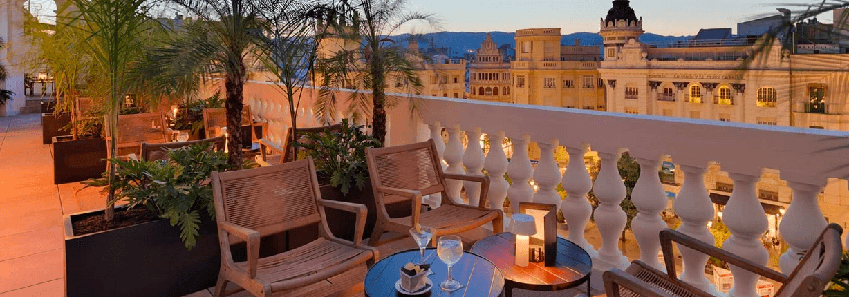 H10 Hotel Terrasse in Cordoba mit tollem Ausblick