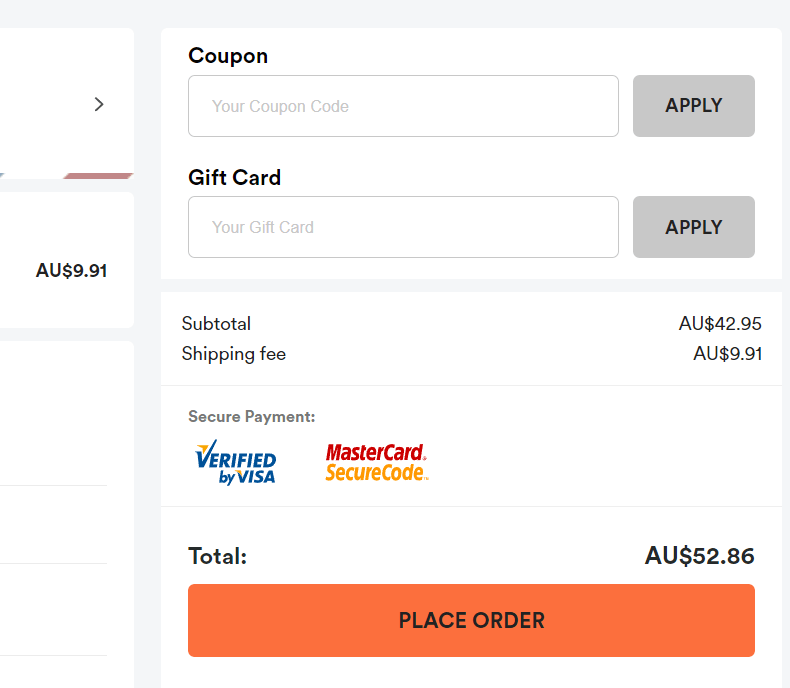 Halara discount code box in shopping basket image