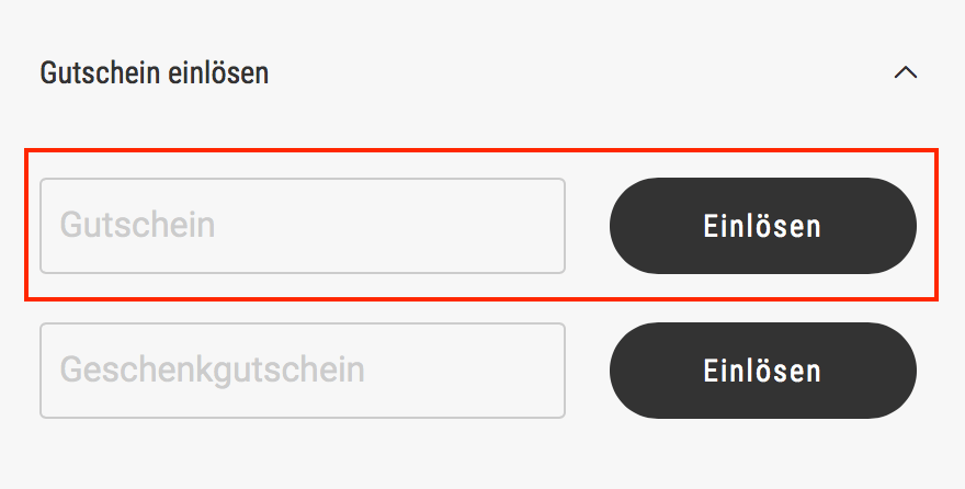 Eingabefeld für den Hammer-Code im Warenkorb