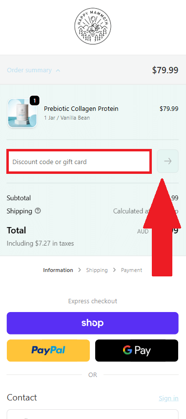 Happy Mammoth Discount Code Box