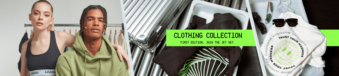 Sportliche Bekleidung von Hawkers für Damen und Herren im Online-Shop mit einem Gutschein zum Sparpreis kaufen
