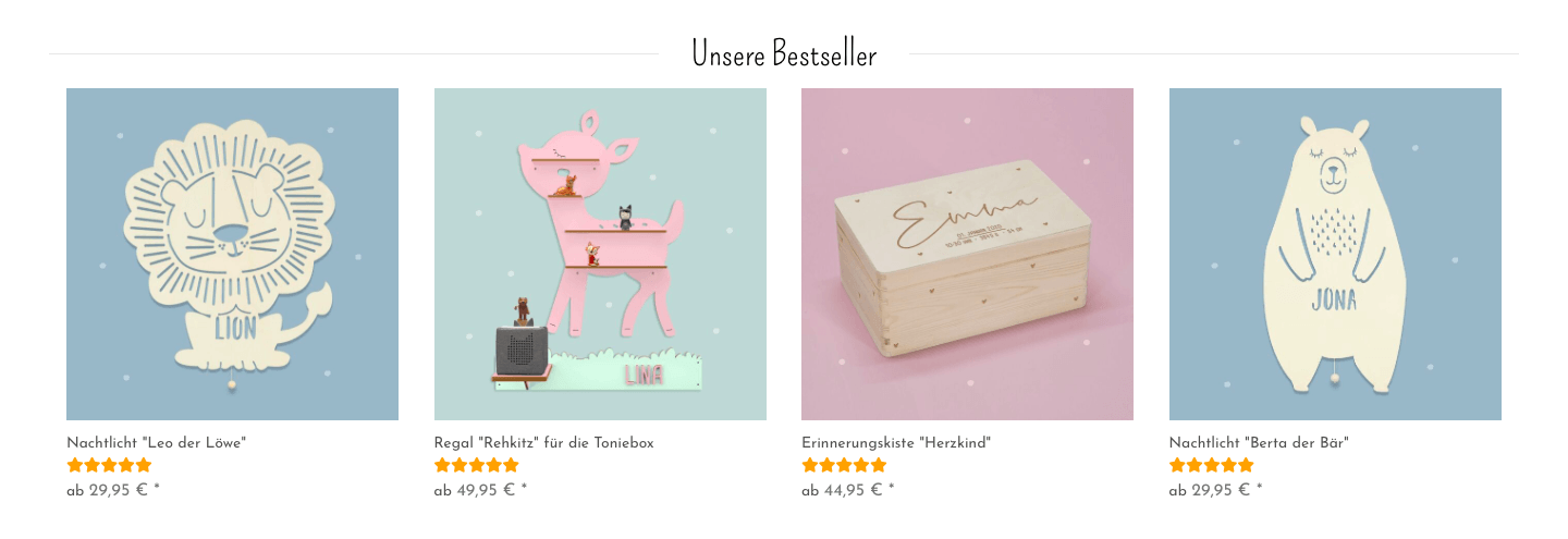 Der Online-Shop von hellomini mit den Bestsellern