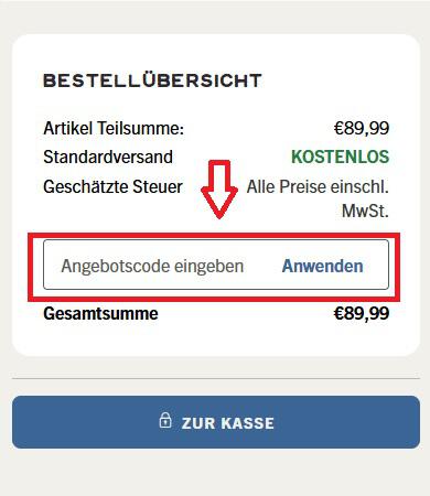Eingabefeld von deinem HEYDUDE Gutschein