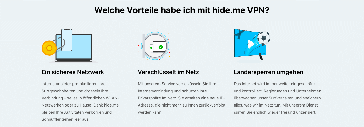 Tolle Vorteile mit dem hide.me VPN