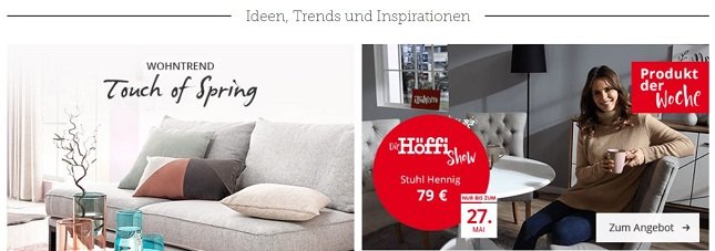 Banner für das Höffner Angebot „Produkt der Woche“