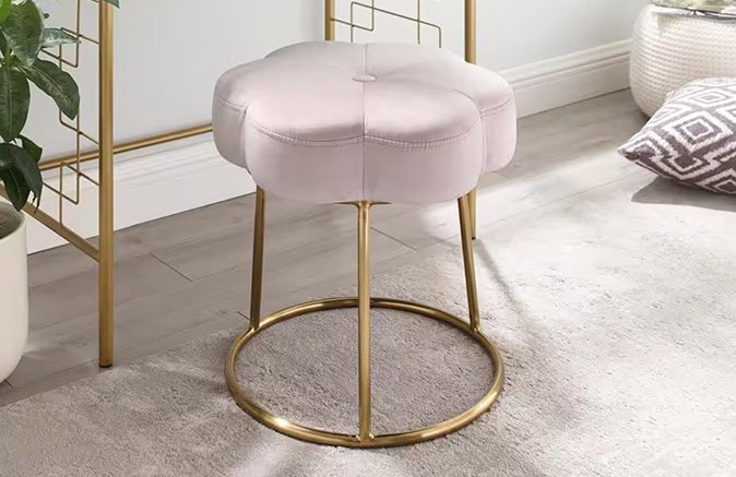 Linon Home Decor - Floral Shape Vanity Stool