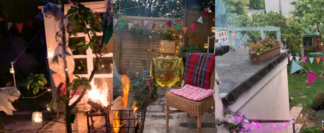 Pictures of homemade party decorations and set ups