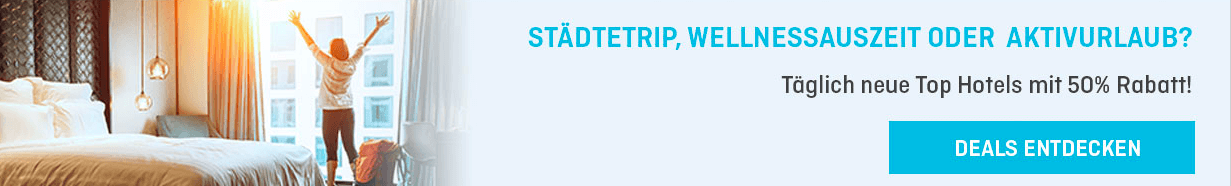 Buche günstige Städtetrips oder Wellness-Reisen bei Hotel.de