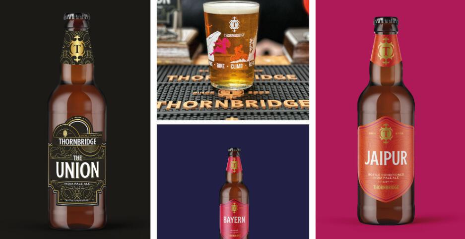 How to save at Thornbridge Brewery banner showing three bottled beers alongside a glass on a pub tray