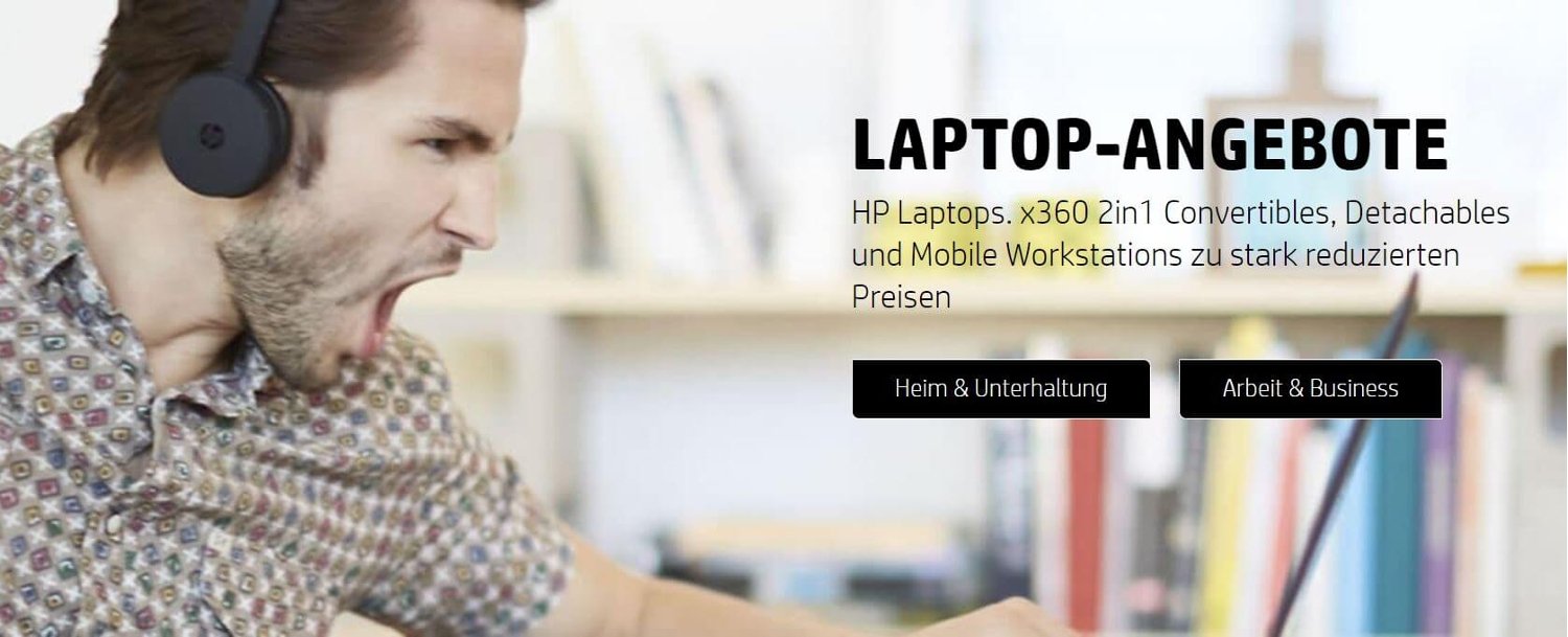 Banner für HP Laptop-Angebote