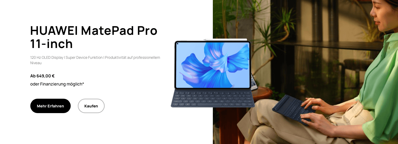 Sichere dir das Huawei MatePad Pro zum Vorteilspreis im Online-Shop