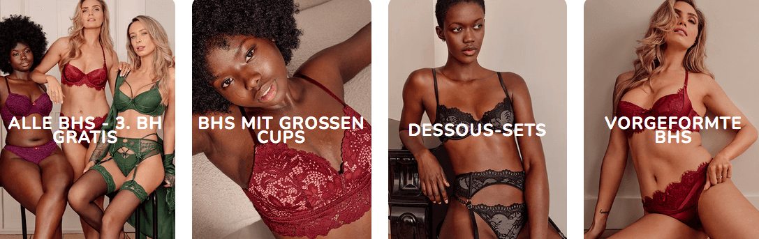 Hunkemöller Linerie und Dessous Sortiment für Damen mit einem Gutschein günstig online shoppen