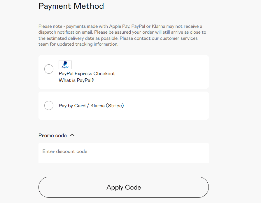 iCandy discount code area within the shopping basket