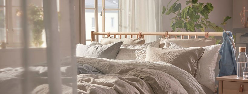 IKEA bed and bedding