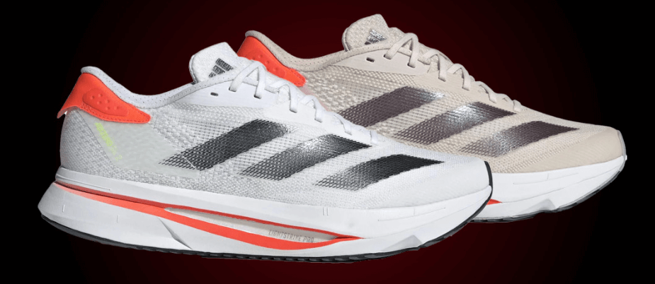 INTERSPORT deals page image - White and cream trainers on a dark background