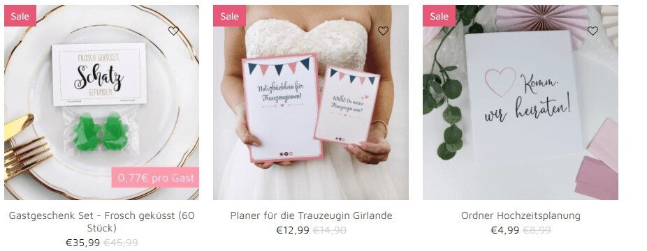Rabattangebote im Ja-Hochzeitsshop-Sale