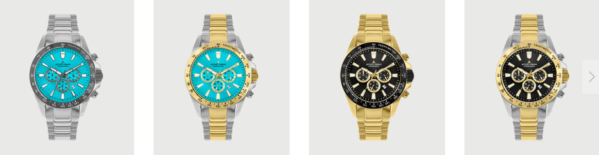 Goldene und Edelstahl Uhren für Damen und Herren bei Jacques Lemans im Online-Shop