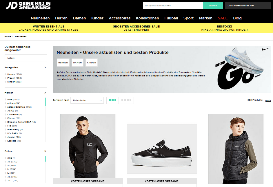 JD Sports Gutschein ᐅ 25 Rabatt Juni 2019