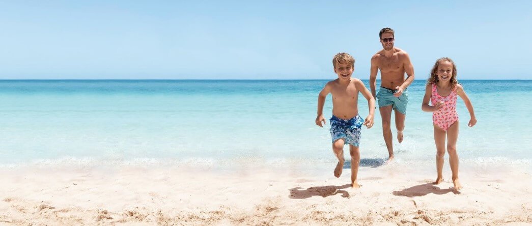 Family on the beach