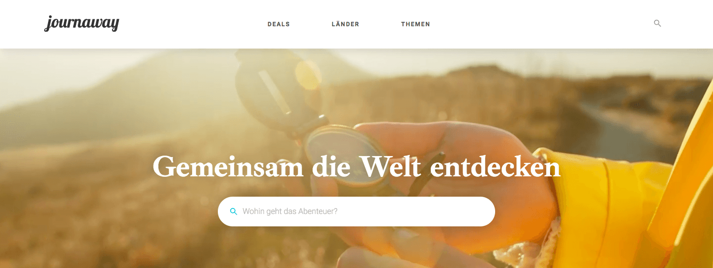 Startseite des Journaway Online-Shops mit tollen Rundreisen zum Sparpreis