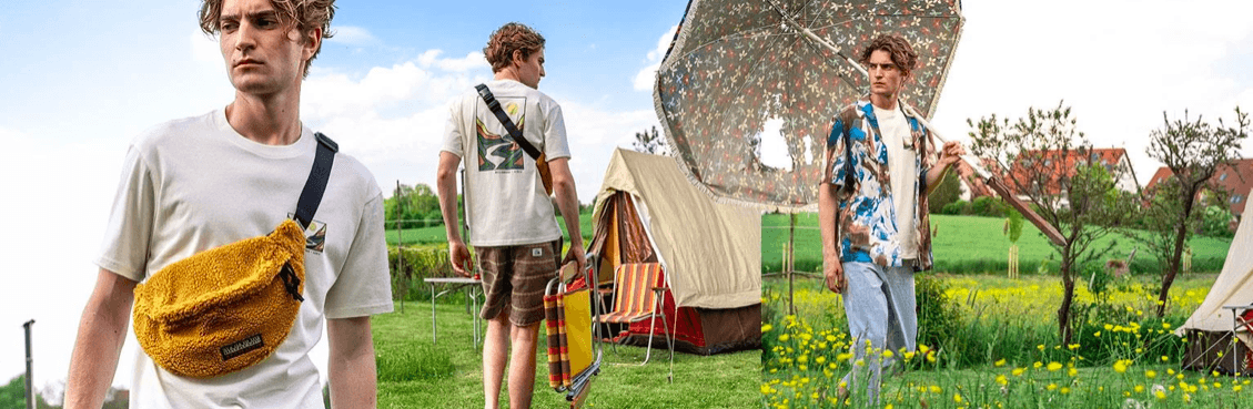 Just4Men Online-Shop mit der Sommer Kollektion 2022 - Mann im Garten