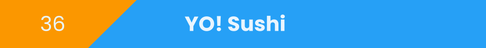 Title banner: YO Sushi