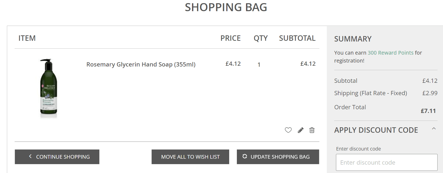 Screenshot of the Kijani Living discount code box