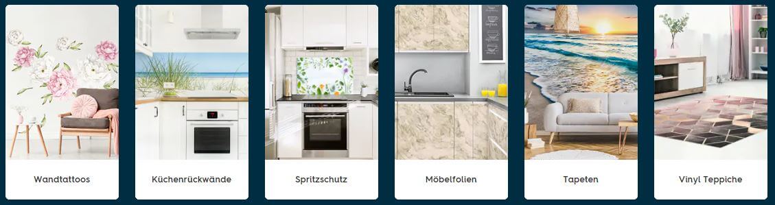 Screenshot der Klebefieber Angebote