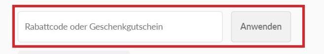 Eingabefeld für deinen KomfortKissen Gutschein