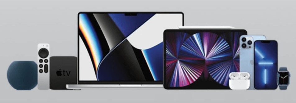 KRCS more ways to save banner featuring a selection of apple products