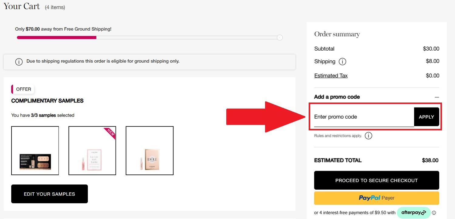 Lancôme coupon box
