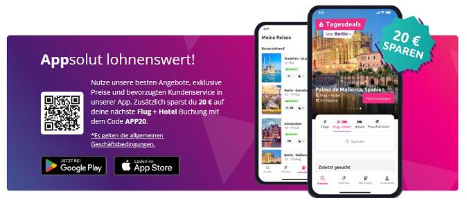 Exklusive Angebote in der Lastminute.de App