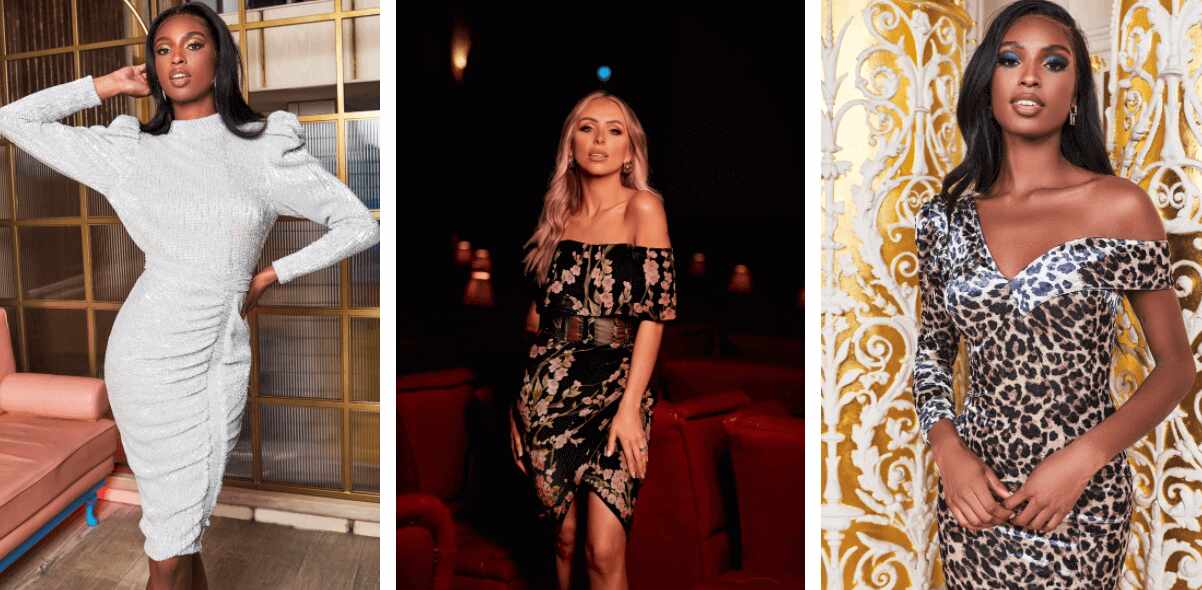 Lavish Alice deals page banner - 3 women wearing discount Lavish Alice party dresses