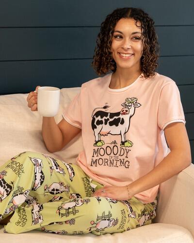 LazyOne woman in graphic pajamas