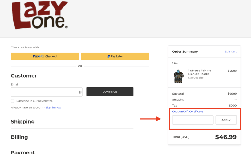 LazyOne promo code
