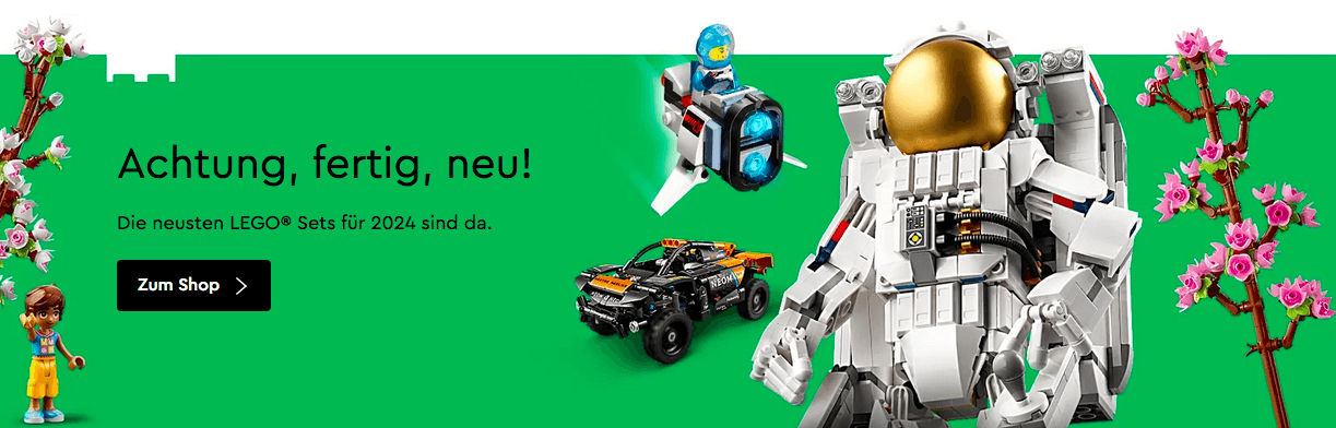 LEGO Online-Shop mit großer Auswahl an neuen Sets für das Jahr 2024
