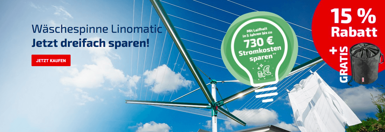 Hochwertige Wäschespinne von Leifheit mit Gratis-Geschenk im Online-Shop