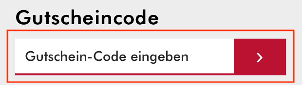 Eingabefeld für den Leiser Gutscheincode im Warenkorb