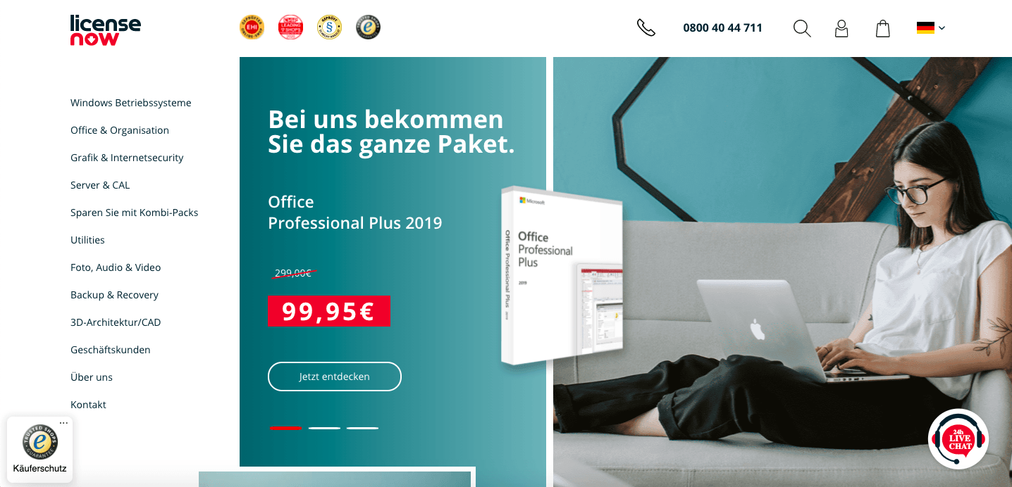 Hol dir Marken-Software zum Schnäppchen-Preis mit License-Now.