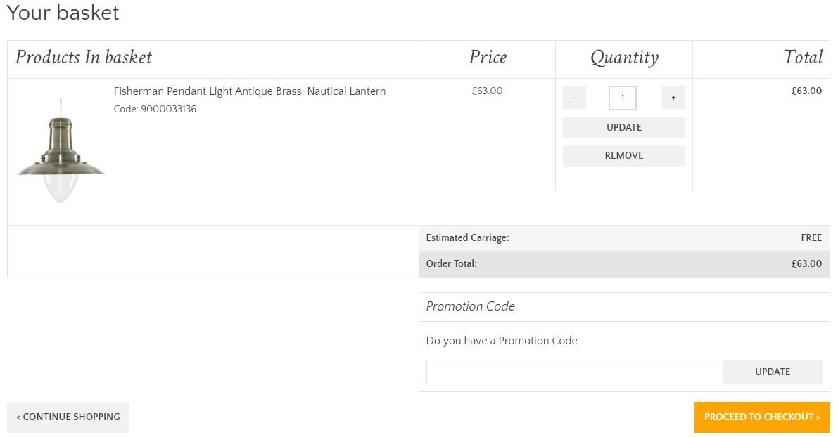 Lights4Living discount code redemption box