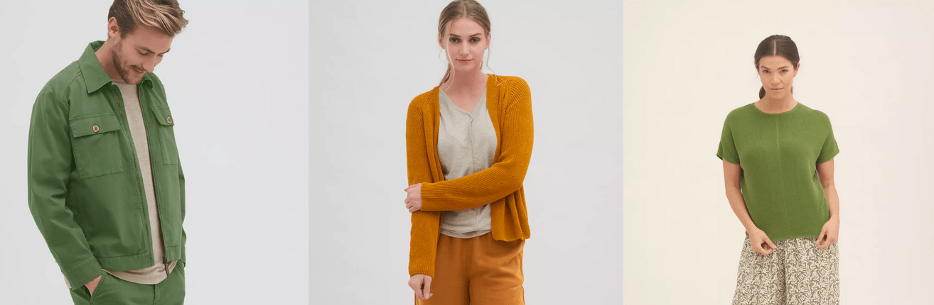 Models in bunter Livings Crafts Damenmode und Herrenmode