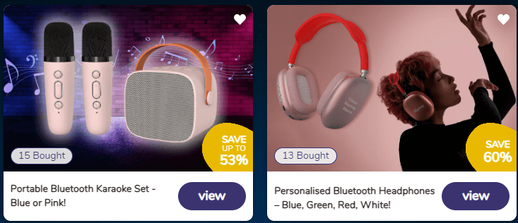 LivingSocial gift shopping - Bluetooth karaoke set and headphones deals