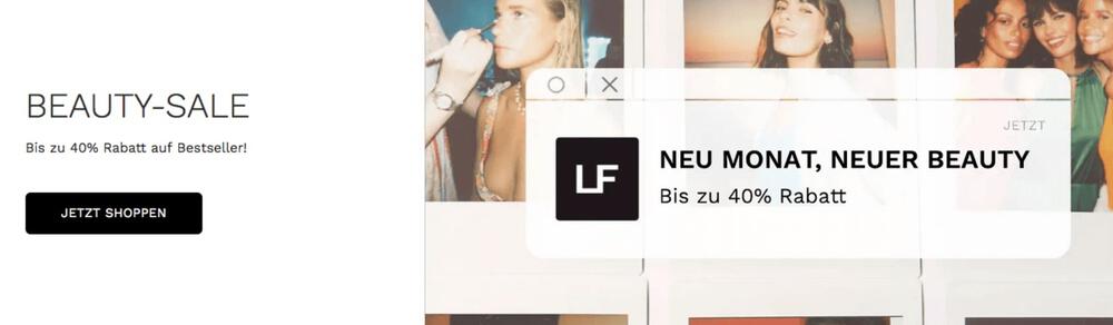 Banner für bis zu 40 % auf Bestseller m Lookfantastic Sale